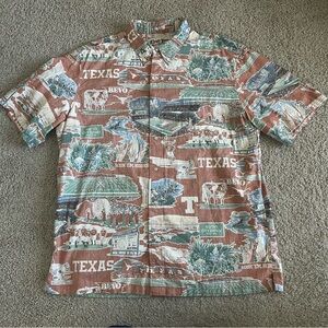 Rein Spooner UNIVERSITY OF TEXAS Longhorns Scenic Button Down Short Sleeve Shirt